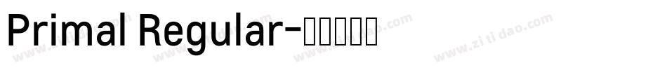 Primal Regular字体转换